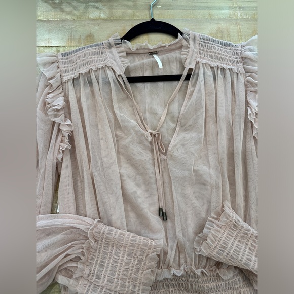 Free People Twyla Cropped top crop blouse shirt - Picture 12 of 14